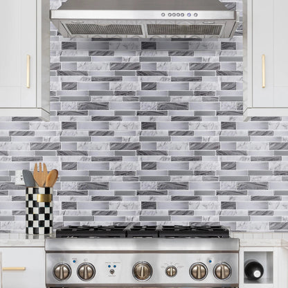 25PCS Marble Pattern 3D Effect Thickened Crystal Kitchen Stickers Waterproof Greaseproof Kitchen Wall Stickers Home Decorative S